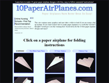 Tablet Screenshot of 10paperairplanes.com